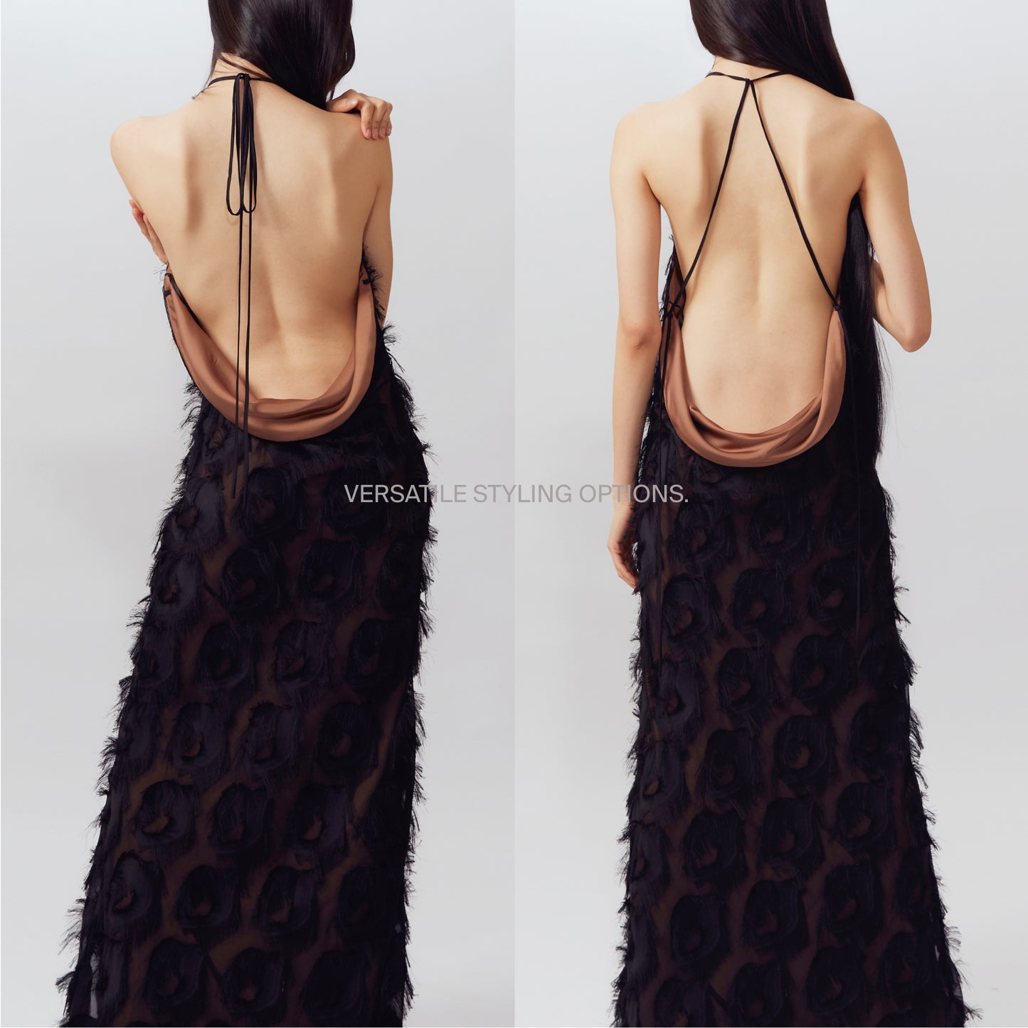 NOIR HALTER DRESS