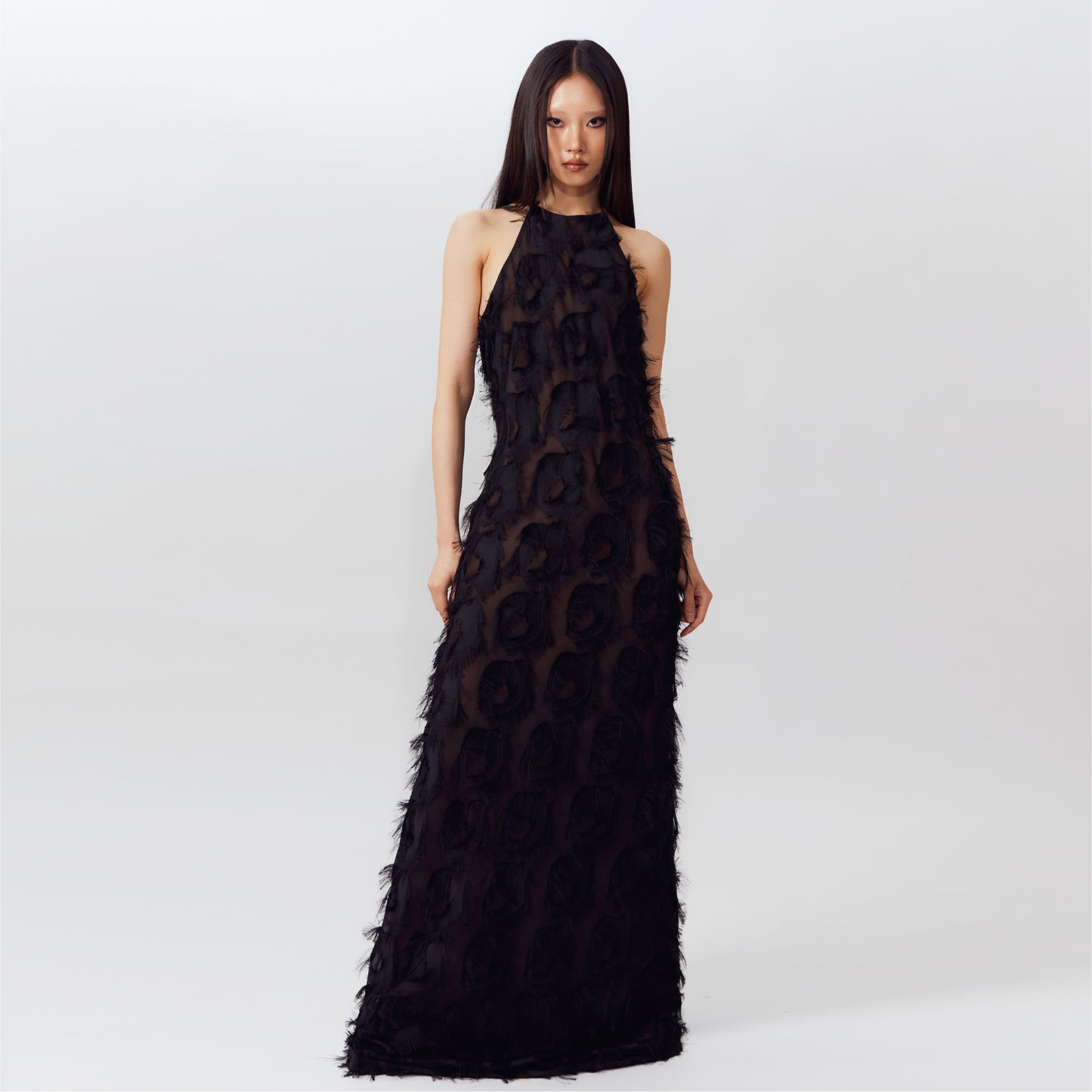 NOIR HALTER DRESS