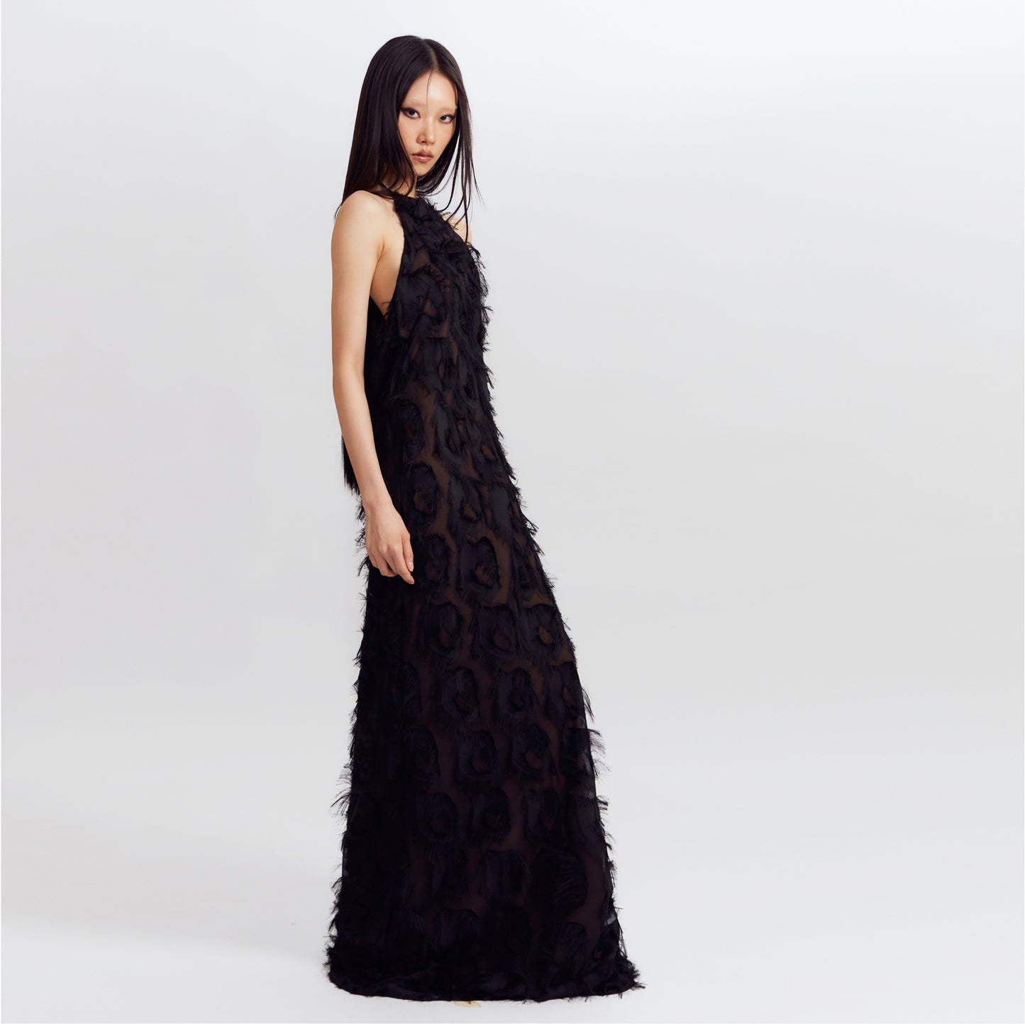 NOIR HALTER DRESS